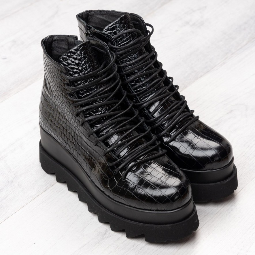   Ghete - Lyon - Croco Black 